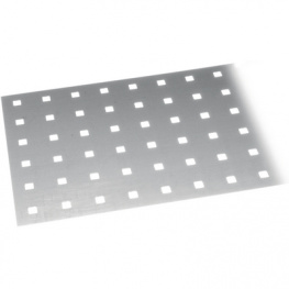 4001116380143, Перфорированные алюминиевые пластины (квадратные отверстия) 480 x 240 x 0.7 mm, Alfer