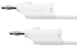 MFK 20 / 2,5 / 50 / WS, Test lead diam. 4 mm white 50 cm CAT I, Schutzinger