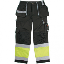 665170499-C56, Tool Pocket Trousers with Reflex 665 Size C56/XL yellow-black, Bjornklader