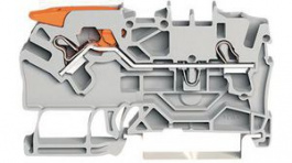 2102-1201, Feedthru Terminal, Cage Clamp, 2 Poles, 0.25 ... 4mm\x1a, Wago