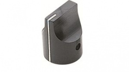 RND 210-00628, Rotary Knob&nbsp;&nbsp;diam.19mm, Black, Aluminium, RND Components