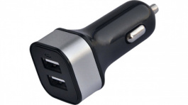 MX-S70SW2, USB car charger adapter 4.8 A, 2-Port black, Maxxtro