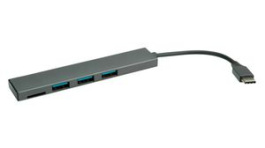 14.02.5051, USB Hub, USB 3.2, USB C Plug, Grey, Roline