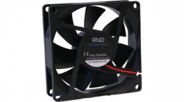RND 460-00029, Brushless Axial DC Fan, 80 x 80 x 25 mm, 24 V, 5.52 W, RND Components