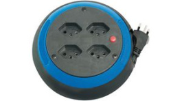 1100532, Extension Cable Reel, Horizontal Comfort-Line IP20 PVC 4m 4x Type J (T13) - Type J (T12), Brennenstuhl