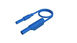 MAL S WS-B 25/2,5 BLUE, Test Lead, Plug, 4 mm - Socket, 4 mm, Blue, Nickel-Plated Brass, 250mm, Hirschmann