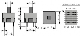 15.501, Print key Key module 120 VAC/DC 250 mA, MEC