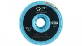 RND 560-00202, Desoldering Braid 1.5m 3.3mm Brown, RND Lab