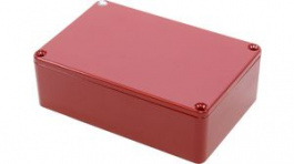 1590B3RD, Diecast Stomp Box, Aluminium, Red, 77 x 116 x 38 mm, Hammond