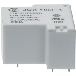 HF105F-1/230A-T1ZS (610), PCB power relay 230 VAC 2 VA, HONGFA