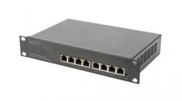 DN-80117, 10" Network Switch 8x 10/100/1000 Managed, DIGITUS