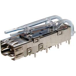 1367629-1, SFP cage 1x1, lightpipesP, TE Connectivity