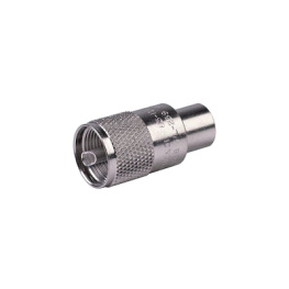 083-822, Вилка; UHF (PL-259); "папа"; прямой; пайка; на провод; тефлон, Amphenol