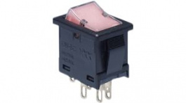 CWSC21JCACS, Rocker Switch, On-Off, Clear, NKK Switches (NIKKAI, Nihon)
