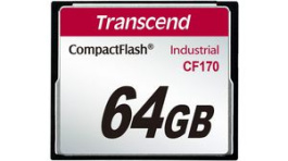 TS64GCF170, Memory Card, CompactFlash, 64GB, 87MB/s, 68MB/s, Transcend