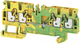 1521540000, A4C 2.5 PE terminal block a push-in, 0.5...2.5 mm2 800 vac 24 a green / yellow, Weidmuller