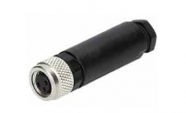 A008.04.01.111.001.0000, M8, 4Pin, Female 0°, Field Attachable, 4x0.50 mm2 max., Nemus