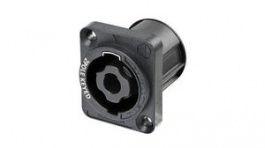 NL2MDXX-V, Chassis Connector, Black, 2 Poles, Neutrik