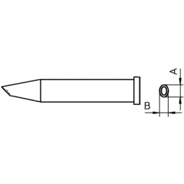 XT GW, Soldering tip Round shape, with solder deposit tip 45deg, Weller