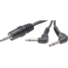 AC21-1,5M/BK-R, Y-Audio cable jack 3.5 mm 1.5 m Black, Valueline