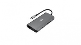 AUH-4030, USB Hub, 8x USB C Socket/USB A Socket/HDMI Socket/SD Card Slot/RJ45 Socket - USB, Adesso