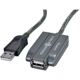 UB431, Active USB 2.0 extension 5 m Transparent, Maxxtro
