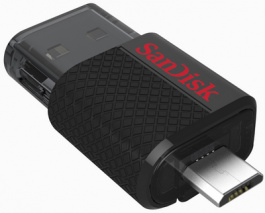 SDDD-016G-G46, Dual USB drive 16 GB black, Sandisk