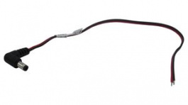 RND 205-01261, DC Connection Cable, 2.5x5.5x9.5mm Plug, Right Angle, 300mm, RND Connect