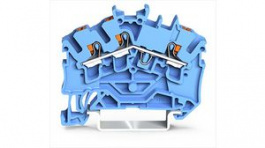 2202-6304, Terminal block, Push-In, 3 Poles, 1 ... 2.5mm², Wago