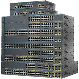 WS-C2960-24TT-L, Switch 24x 10/100, 2x 1000 - 19", Cisco Systems