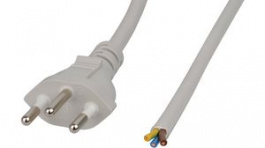 6900-10.464, Mains Cable Type J (T12) - Open End 3m Grey, Feller Aut