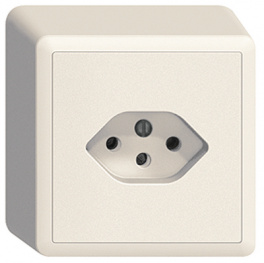 87003.FX.54.61, Socket Outlet 74 x 74 x 26 mm 10 A White, Feller CH