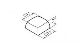 AT4058B, Sculptured Cap 12 mm 12 mm 6.3 mm, NKK Switches (NIKKAI, Nihon)