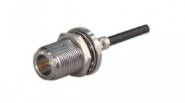 24 N-50-3-11/133 NE, RF Connector, N-Type, Brass, Socket, Straight, 50Ohm, Crimp Terminal, Huber+Suhner
