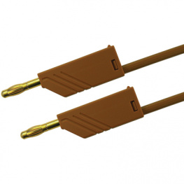 MLN 100/2.5 AU BRAUN / BROWN, Test lead diam. 4 mm brown 100 cm CAT I, SKS Kontakttechnik
