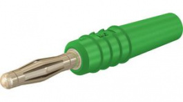 22.2618-25, In-Line Banana Plug \x1a2mm Green 10A 60V Gold-Plated, Staubli (former Multi-Contact )