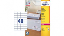 L7184-100, Avery Zweckform L7184-100 Address Labels, 52.5 x 29.7 mm, White, Zweckform