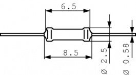 PR01000106201JA100, Resistor 6.2 kOhm 1 W +- 5 %, Vishay