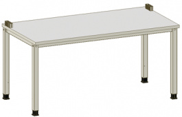 L1-00 Z02, Лабораторный стол 1600 x 800 mm светло-серый, Elabo