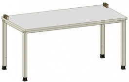 L1-00 Z02, Lab table 1600 x 800 mm light grey, Elabo