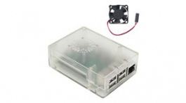 PIS-1125, Enclosure with Cooling Fan for Raspberry Pi, Transparent, PI Engineering