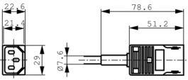 PX0686, IEC Connector Type E 10A 250V Straight, Bulgin