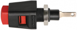 ESD 6554 / RT, Зажим лабораторный; красный; 70ВDC; 16А; Контакты: никель; 38,9мм, Schutzinger