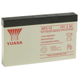 NP2-12, Lead-Acid Battery, 12 V 2 Ah, Yuasa