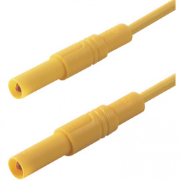 MLS GG 100/2.5 GELB / YELLOW, Safety test lead diam. 4 mm Yellow 100 cm 2.5 mm2 CAT III, SKS Kontakttechnik