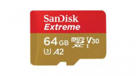 SDSQXAH-064G-GN6AA, Memory Card, 64GB, microSDXC, 170MB/s, 80MB/s, Sandisk