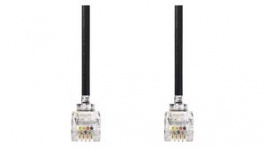 TCGP90100BK20, Phone Cable RJ10 Plug - RJ10 Plug 2m Black, Nedis (HQ)