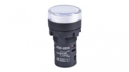 RND 210-00053B, Panel Indicator, White, 22mm, 230V, Screw, RND Components