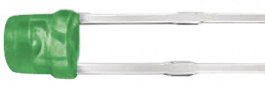 484-10SYGT/S530-E2, LED 3 mm (T1) green, Everlight