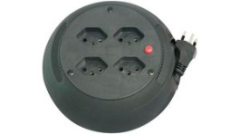 1100502, Extension Cable Reel, Horizontal Comfort-Line IP20 PVC 4m 4x Type J (T13) - Type J (T12), Brennenstuhl